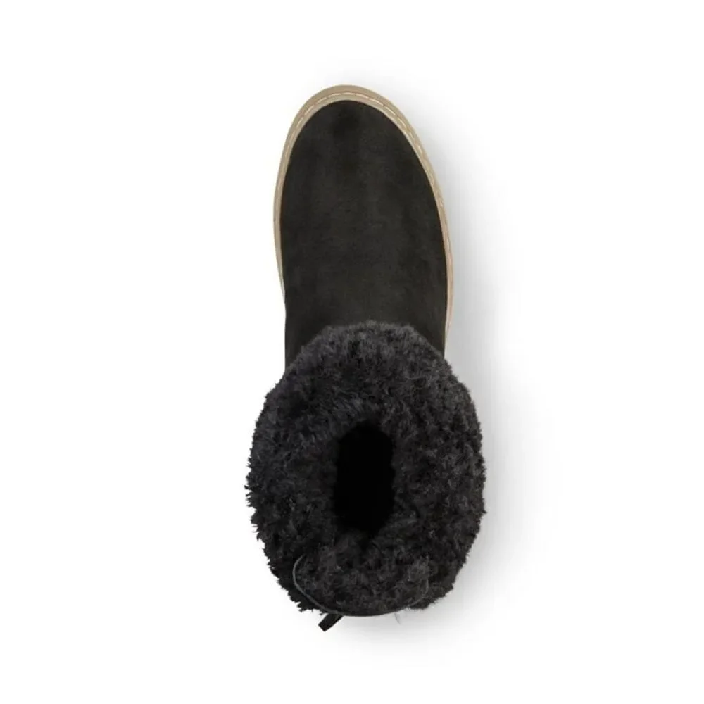 Cougar Devon Black Suede Waterproof Winter Sneaker Boots - Fur-Lined Black Sz 10